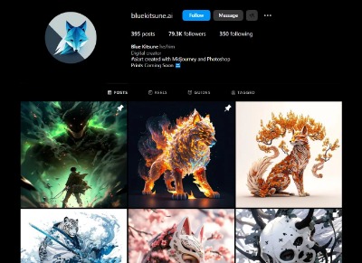 Instagram AI-based theme page